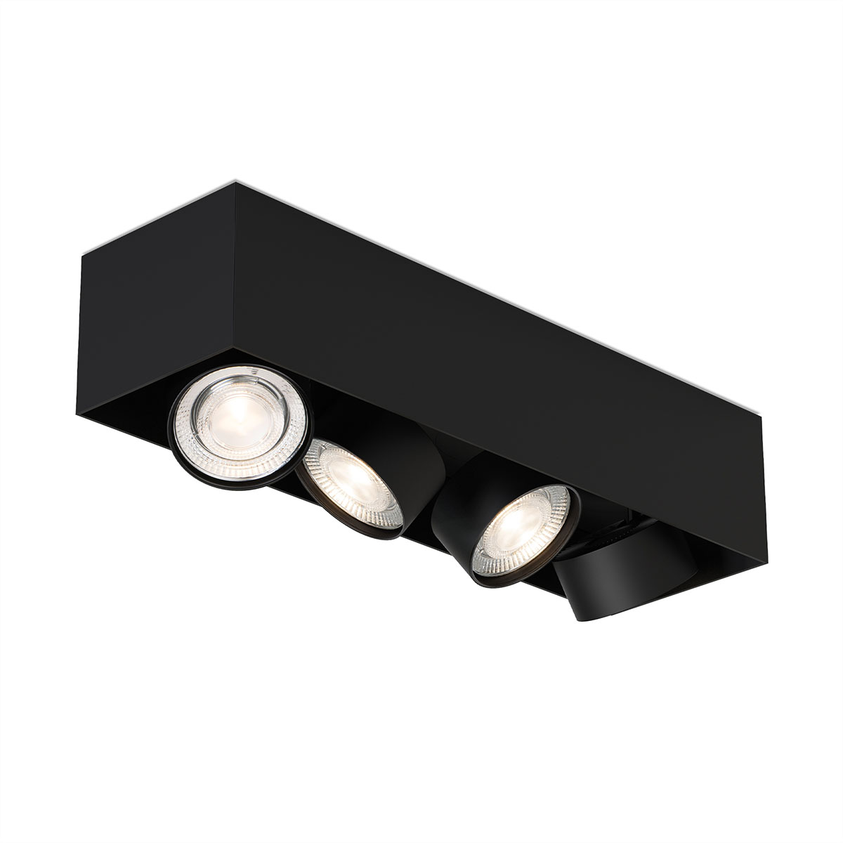 Wittenberg 4.0, wi4-ab-4e-kb Aufbaustrahler, Schwarz matt, Extra-Warmweiß 2700K, Flood 38°, Phase Cut Wittenberg 4.0, wi4-ab-4e-kb Aufbaustrahler, Schwarz matt, Extra-Warmweiß 2700K, Flood 38°, Phase Cut