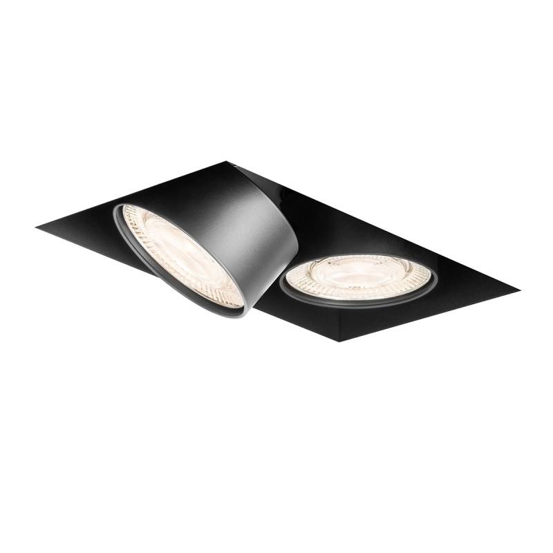 Wittenberg 4.0, wi4-eb-2e-db Einbaustrahler, Schwarz matt, Extra-Warmweiß 2700K, Spot 12°