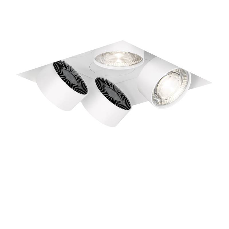 Wittenberg 4.0, wi4-eb-4q-db Einbaustrahler, Weiß matt, Extra-Warmweiß 2700K, Spot 12°