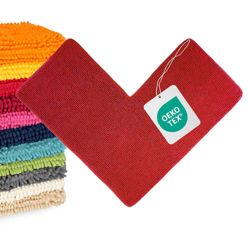 WohnDirect Eckbadematte, Rot, Textil, 100x100 cm, Oeko-Tex® Standard 100, Badtextilien, Badematten WohnDirect Eckbadematte, Rot, Textil, 100x100 cm, Oeko-Tex® Standard 100, Badtextilien, Badematten von WohnDirect