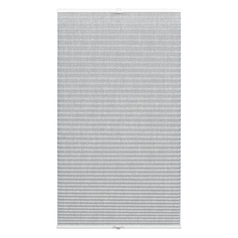 Wohnidee Plissee mit 2 Bedienschienen Grau 60 cm x 130 cm von -