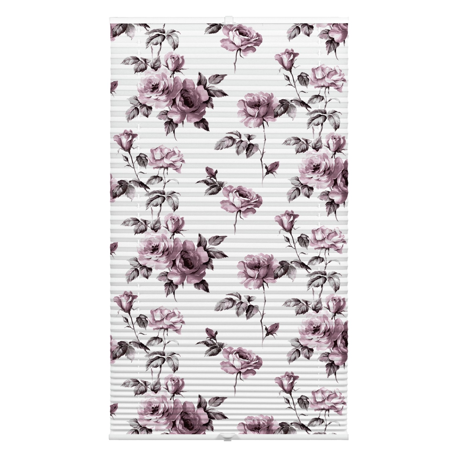 Wohnidee Plissee mit 2 Bedienschienen Rose 100 cm x 130 cm von -