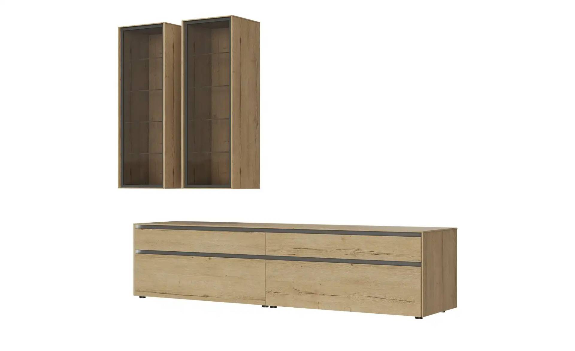 Content Wohnkombination  Metro Line ¦ holzfarben ¦ Maße (cm): B: 290 H: 207 T: 60.0 Kommoden & Sideboards > Wohnwände - Möbel Kraft