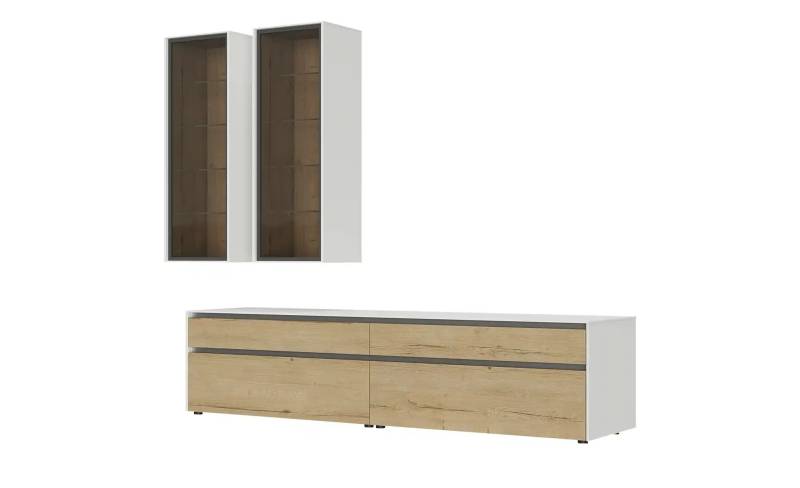 Wohnkombination  Metro Line ¦ weiß ¦ Maße (cm): B: 290 H: 207 T: 60.0 Kommoden & Sideboards > Wohnwände - Möbel Kraft