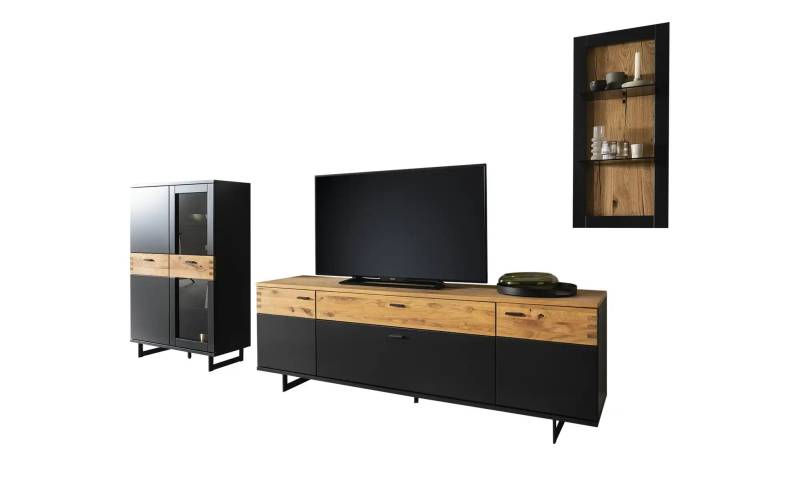 Wohnkombination   ¦ grau ¦ Maße (cm): B: 285 H: 191 T: 50.0 Kommoden & Sideboards > Wohnwände - Möbel Kraft
