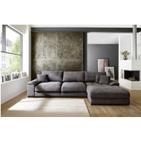Wohnlandschaft Ecksofa Cord Grau 323 x 177 cm ANGEL