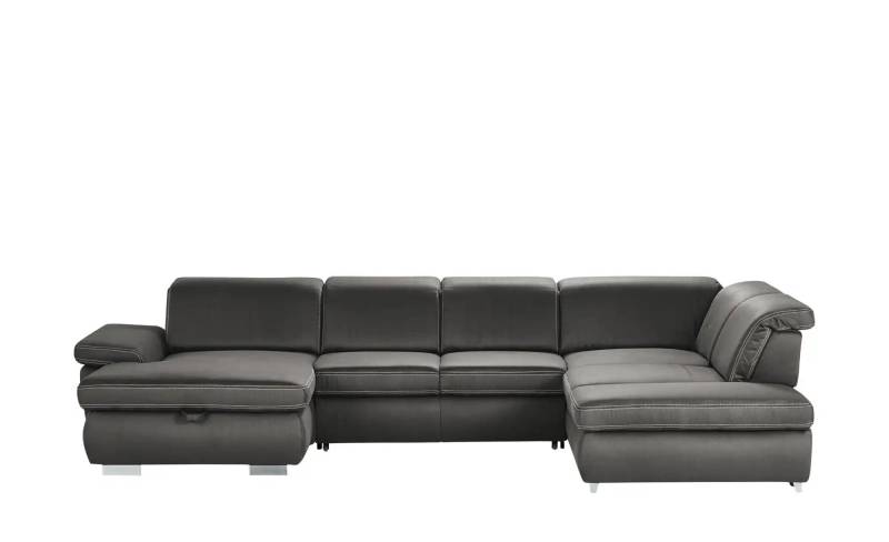 Lounge Collection Wohnlandschaft  mit verschiedenen Funktionen Amanda ¦ grau ¦ Maße (cm): B: 379 H: 85 T: 260.0 Polstermöbel > Sofas > Schlafsofas - Höffner
