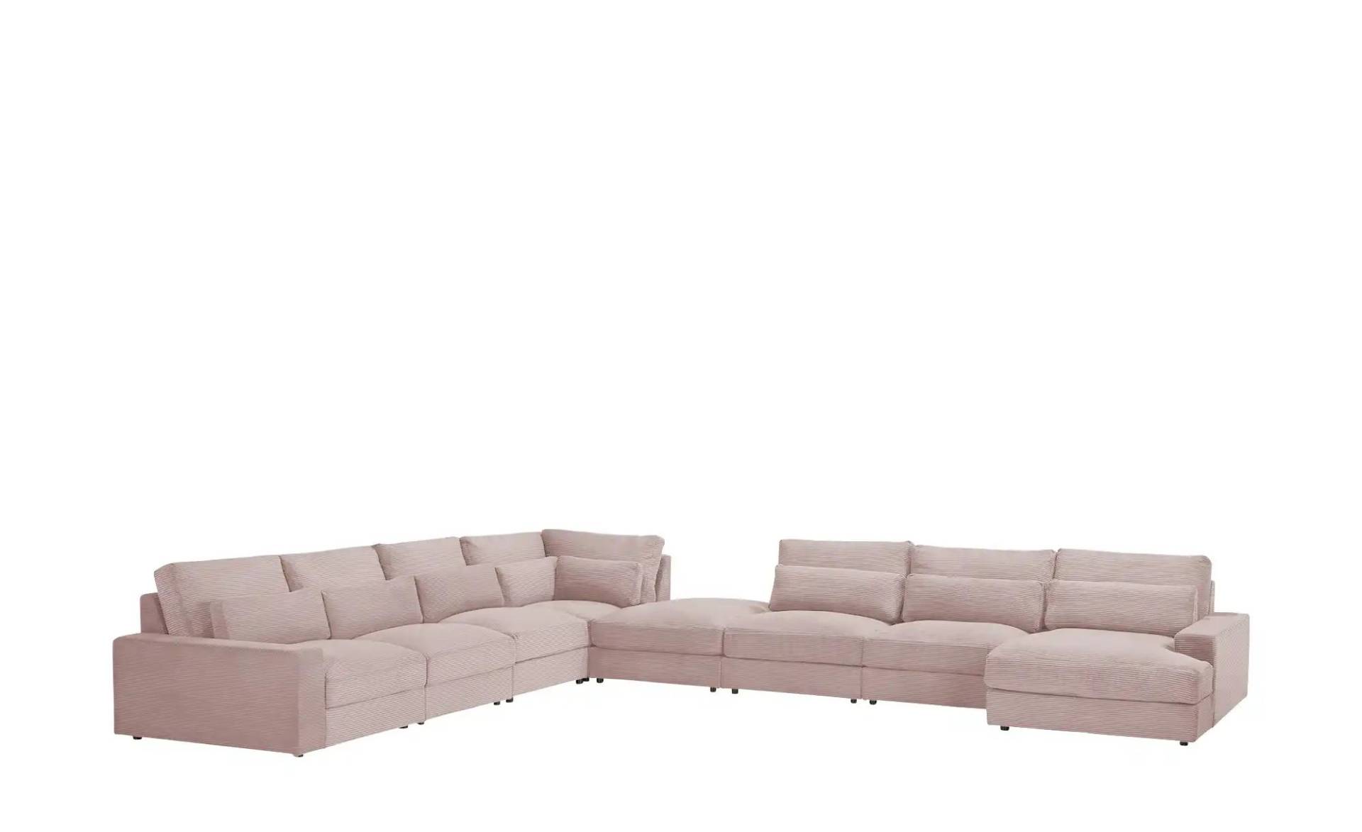 Wohnlandschaft  Branna  ¦ rosa/pink ¦ Maße (cm): B: 502 H: 88 T: 164.0 Polstermöbel > Sofas > Wohnlandschaften - Möbel Kraft