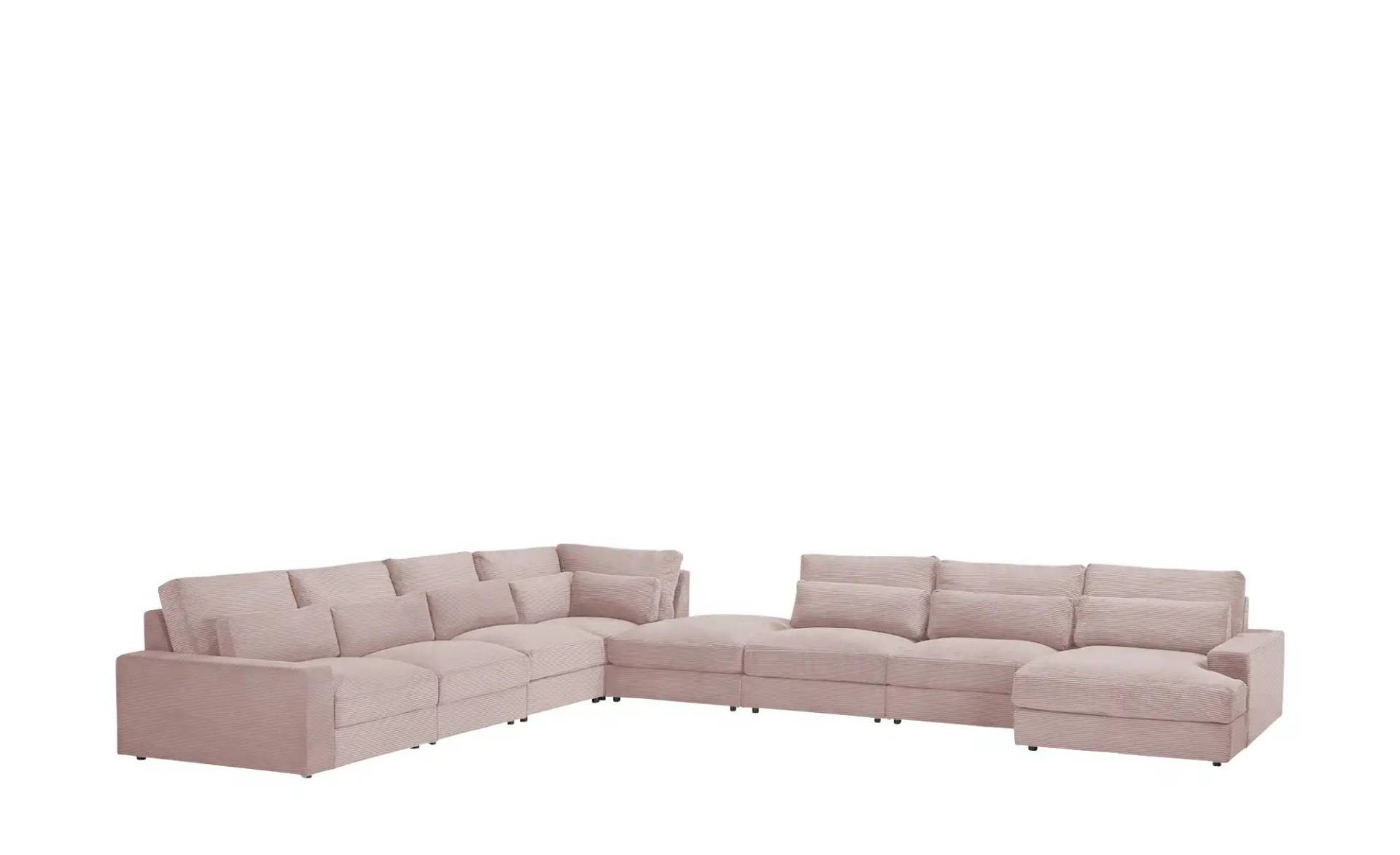 Wohnlandschaft  Branna ¦ rosa/pink ¦ Maße (cm): B: 502 H: 88 T: 164 Polstermöbel > Sofas > Wohnlandschaften - Möbel Kraft