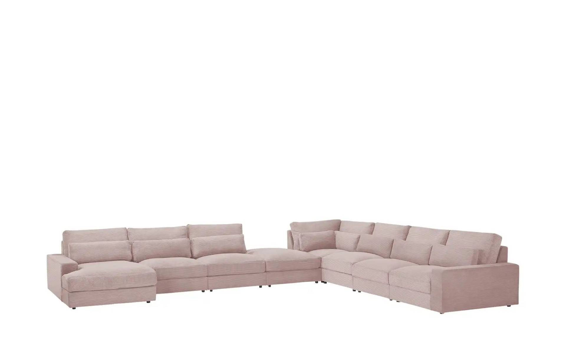 Wohnlandschaft  Branna ¦ rosa/pink ¦ Maße (cm): B: 502 H: 89 T: 412 Polstermöbel > Sofas > Wohnlandschaften - Möbel Kraft