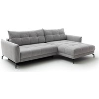Wohnlandschaft COOPER-DE-LUXE re-/li. montierbar inkl. Schlaffunktion und Bettkasten von Nova Via Grau