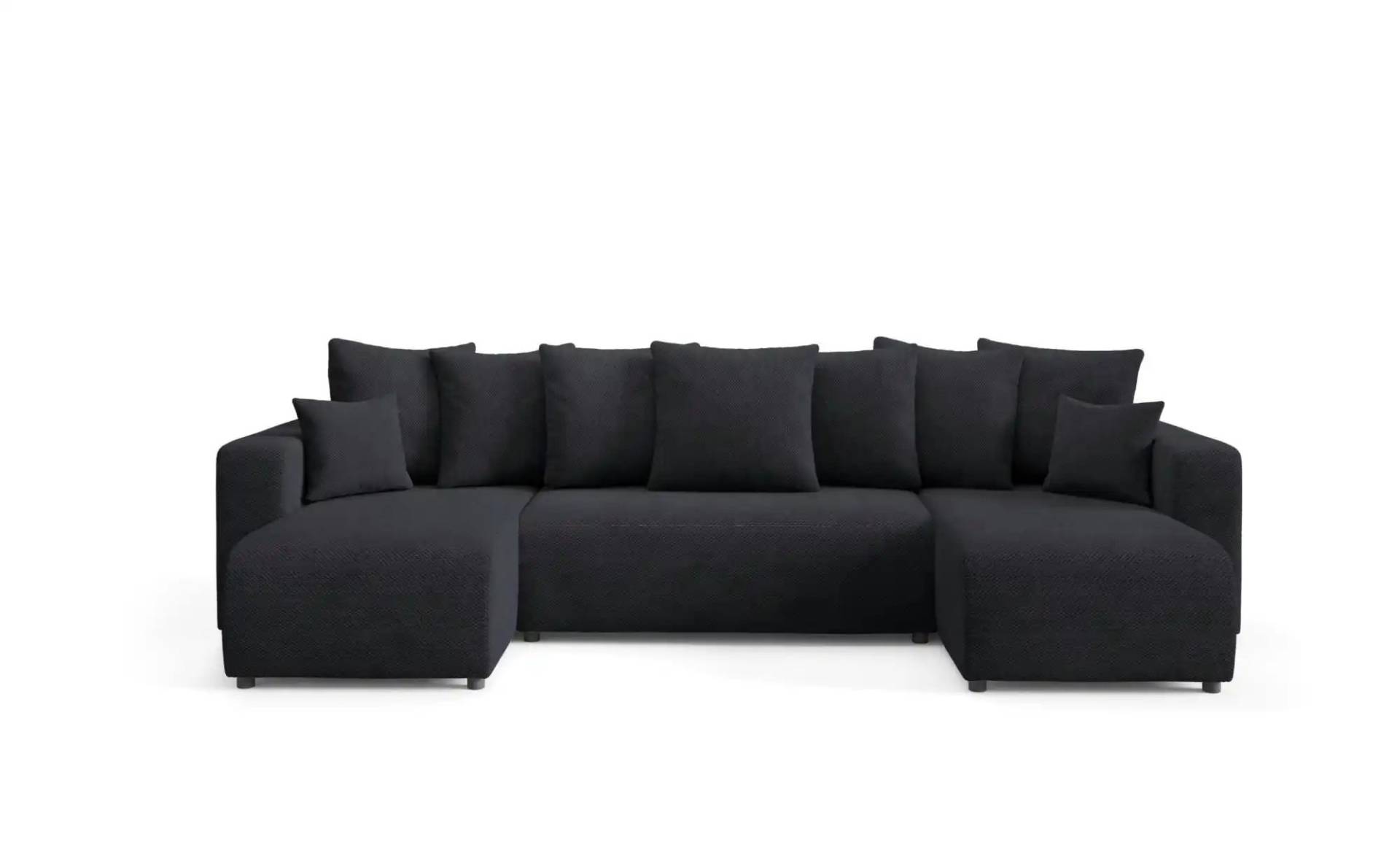 Wohnlandschaft mit Schlaffunktion Evora ¦ schwarz ¦ Maße (cm): B: 318 H: 88 Polstermöbel > Sofas > Schlafsofas - Höffner