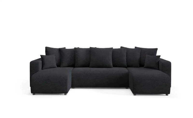 Wohnlandschaft mit Schlaffunktion Evora ¦ schwarz ¦ Maße (cm): B: 318 H: 88 Polstermöbel > Sofas > Schlafsofas - Höffner