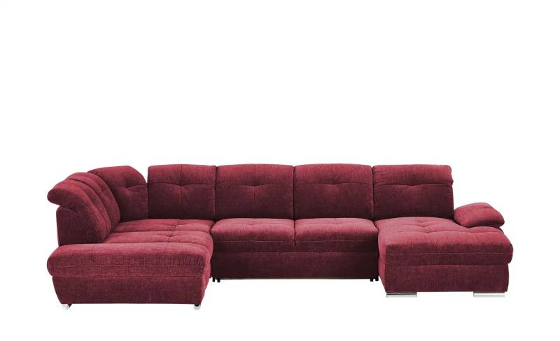 Wohnlandschaft  Gladys ¦ rot ¦ Maße (cm): B: 377 H: 103 T: 246.0 Polstermöbel > Sofas > Schlafsofas - Höffner