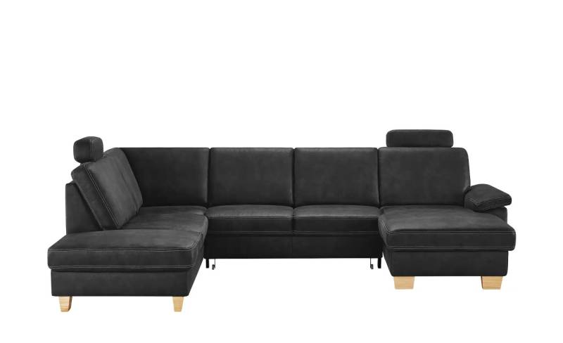 meinSofa Wohnlandschaft  Kunstleder Samu ¦ schwarz ¦ Maße (cm): B: 316 H: 90 T: 235.0 Polstermöbel > Sofas > Wohnlandschaften - Höffner