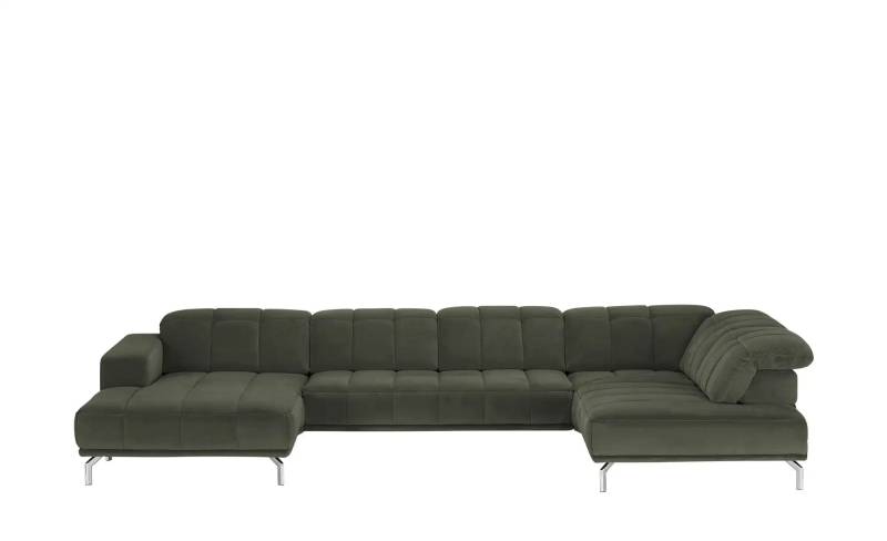 Kollektion Kraft Wohnlandschaft  Sarina ¦ grün ¦ Maße (cm): B: 383 H: 75 T: 212.0 Polstermöbel > Sofas > Wohnlandschaften - Möbel Kraft