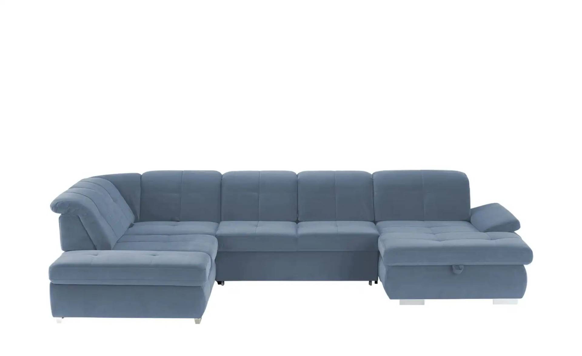 Kollektion Kraft Wohnlandschaft Mikrofaser ¦ blau ¦ Maße (cm): B: 371 H: 100 T: 260 Polstermöbel > Sofas > Schlafsofas - Möbel Kraft