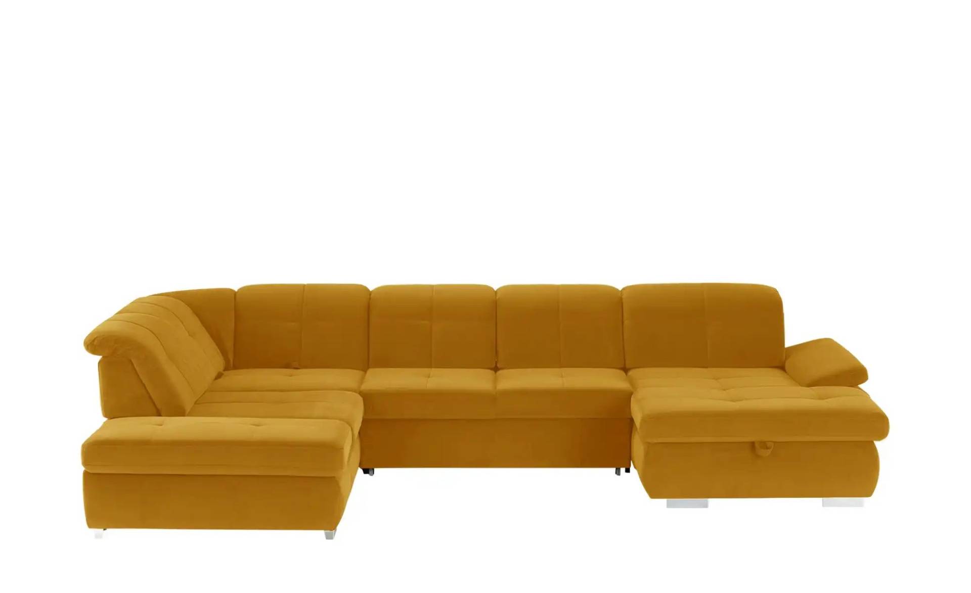 Kollektion Kraft Wohnlandschaft Mikrofaser ¦ gelb ¦ Maße (cm): B: 371 H: 100 T: 260 Polstermöbel > Sofas > Schlafsofas - Möbel Kraft