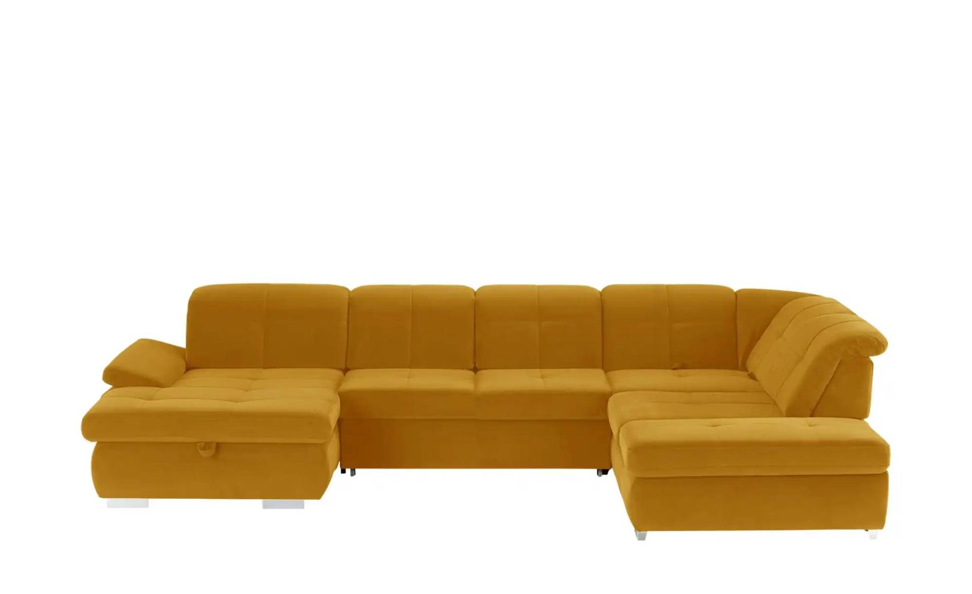 Kollektion Kraft Wohnlandschaft Mikrofaser ¦ gelb ¦ Maße (cm): B: 371 H: 100 T: 260 Polstermöbel > Sofas > Schlafsofas - Möbel Kraft