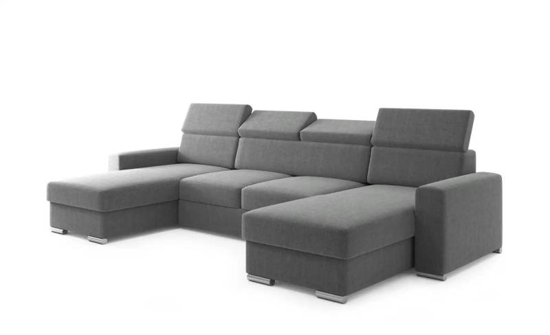 Wohnlandschaft mit Schlaffunktion Valencia ¦ grau ¦ Maße (cm): B: 305 H: 79 Polstermöbel > Sofas > Schlafsofas - Höffner
