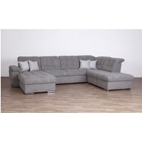 Wohnlandschaft U Couch inkl. Zierkissen ca. 357 cm breit Grau Wohnlandschaft U Couch inkl. Zierkissen ca. 357 cm breit Grau