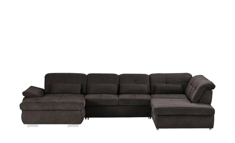 Wohnlandschaft mit Funktion  Perry ¦ braun ¦ Maße (cm): B: 374 H: 100 T: 260.0 Polstermöbel > Sofas > Wohnlandschaften - Höffner
