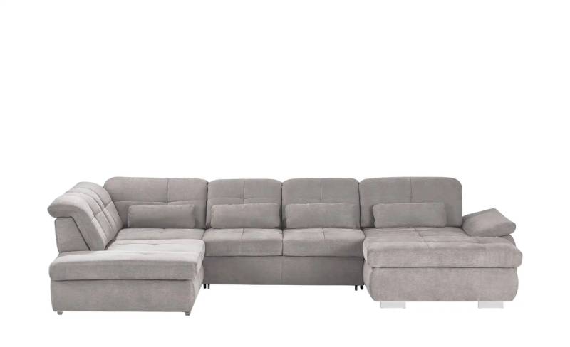 Wohnlandschaft mit Funktion  Perry ¦ grau ¦ Maße (cm): B: 374 H: 100 T: 195.0 Polstermöbel > Sofas > Schlafsofas - Höffner