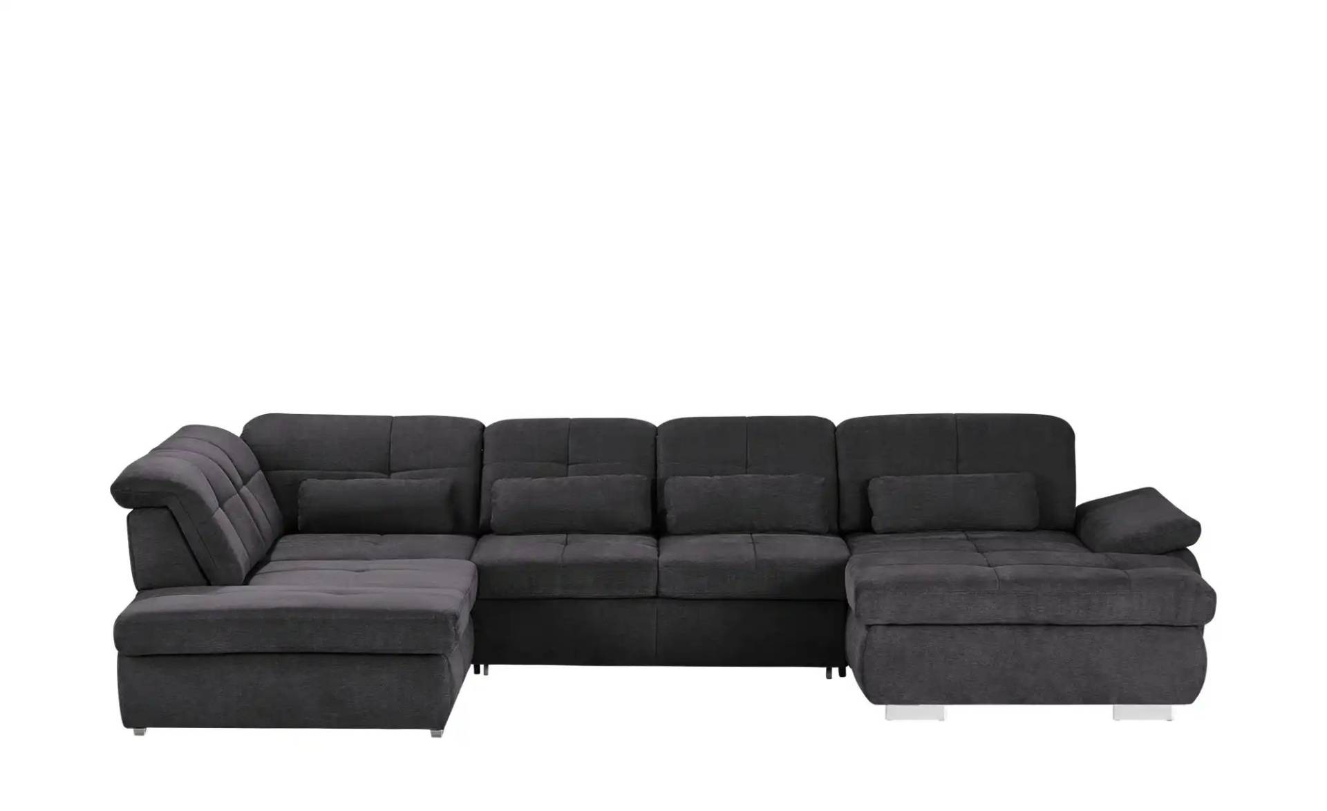 Wohnlandschaft mit Funktion   ¦ grau ¦ Maße (cm): B: 374 H: 100 T: 195.0 Polstermöbel > Sofas > Schlafsofas - Möbel Kraft