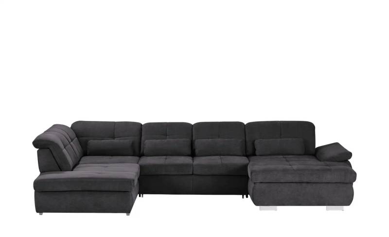 Wohnlandschaft mit Funktion   ¦ grau ¦ Maße (cm): B: 374 H: 100 T: 195.0 Polstermöbel > Sofas > Schlafsofas - Möbel Kraft