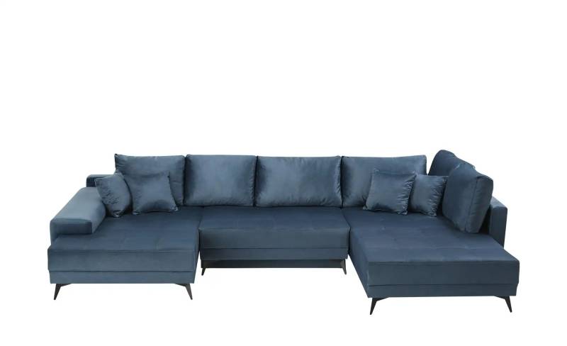Wohnlandschaft  mit Schlaffunktion Mango  ¦ türkis/petrol ¦ Maße (cm): B: 357 H: 85 T: 218.0 Polstermöbel > Sofas > Schlafsofas - Höffner