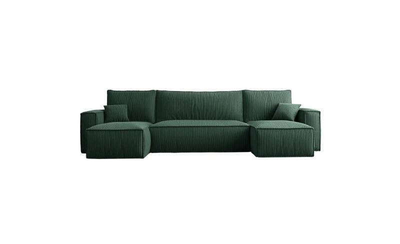 Wohnlandschaft mit Schlaffunktion Scarlo ¦ grün ¦ Maße (cm): B: 312 H: 83 Polstermöbel > Sofas > Wohnlandschaften - Höffner