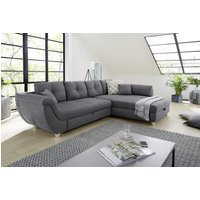 Wohnlandschaft re./li. montierbar inkl. Schlaffunktion + Bettkasten MARANELLO von JOB Microfaser dunkelgrau Wohnlandschaft re./li. montierbar inkl. Schlaffunktion + Bettkasten MARANELLO von JOB Microfaser dunkelgrau