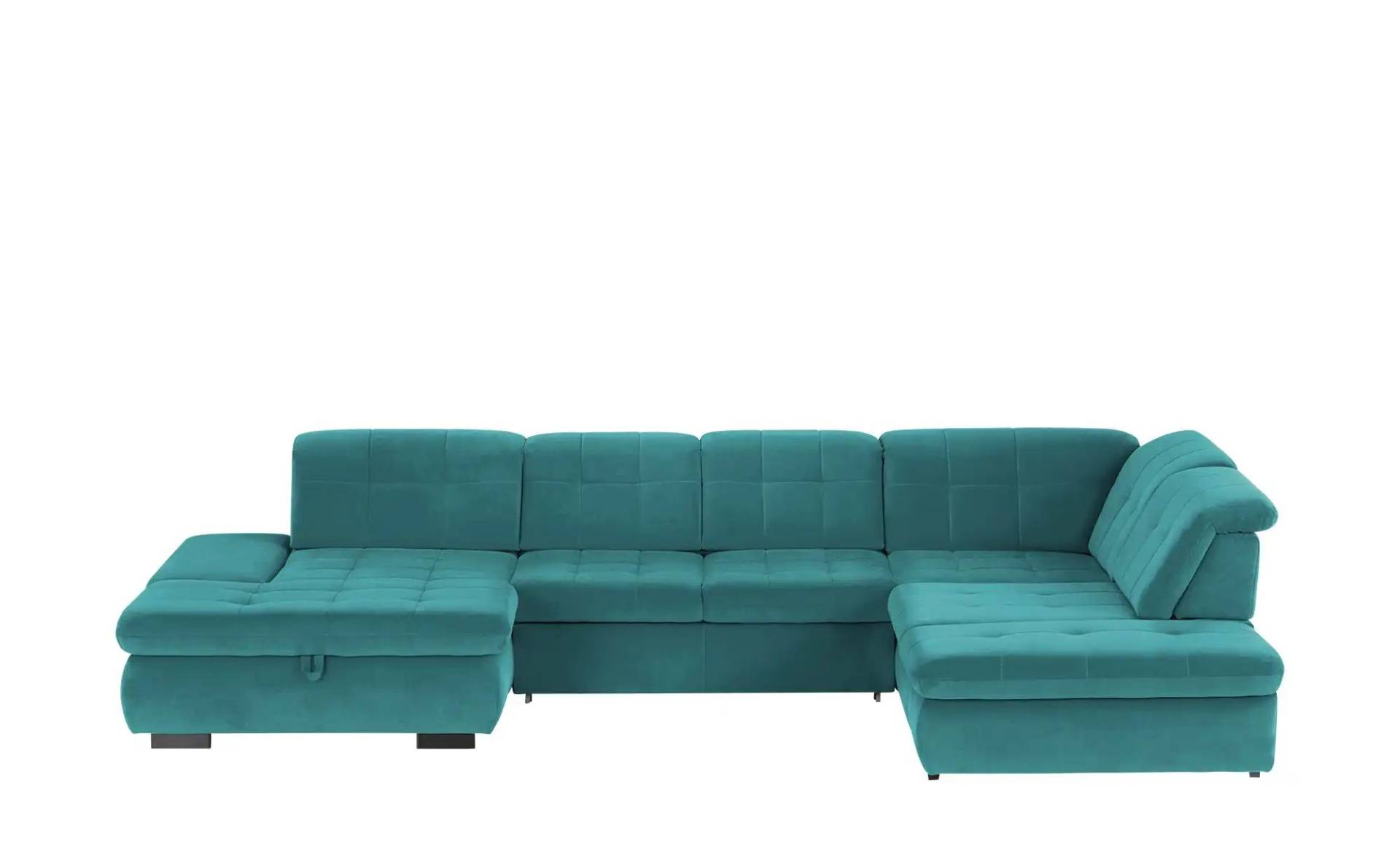 Kollektion Kraft Wohnlandschaft ¦ türkis/petrol ¦ Maße (cm): B: 382 H: 102 T: 260 Polstermöbel > Sofas > Schlafsofas - Möbel Kraft