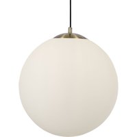 Wohnliche Hängelampe Glas Metall in Messing E27 Ø40 cm von Searchlight