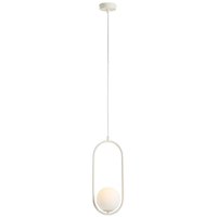 Wohnliche Pendelleuchte Glas Metall Creme L:18,5 cm E14 Wohnliche Pendelleuchte Glas Metall Creme L:18,5 cm E14 von ALDEX
