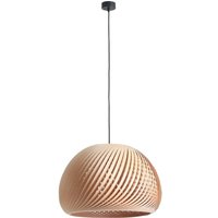 Wohnliche Pendelleuchte Holz in Natur Schwarz Ø53 cm E27 Wohnliche Pendelleuchte Holz in Natur Schwarz Ø53 cm E27 von ALDEX