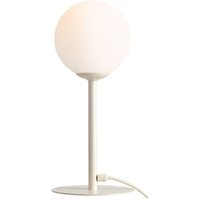 Wohnliche Tischlampe Creme Glas wohnlich H:35 cm klein von ALDEX