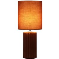 Wohnliche Tischlampe Stoff Keramik in Orange E14 51 cm von Searchlight