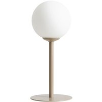 Wohnliche Tischlampe in Beige Glas blendarm H:35 cm E14 von ALDEX