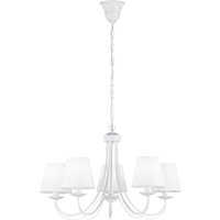 Wohnlicher Kronleuchter Stoff Metall Stoff E14 5-flmg von Trio