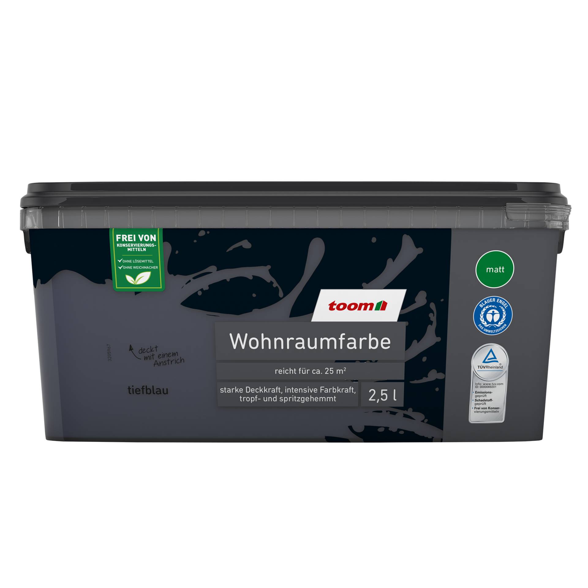 toom Wohnraumfarbe tiefblau matt 2,5 l von toom