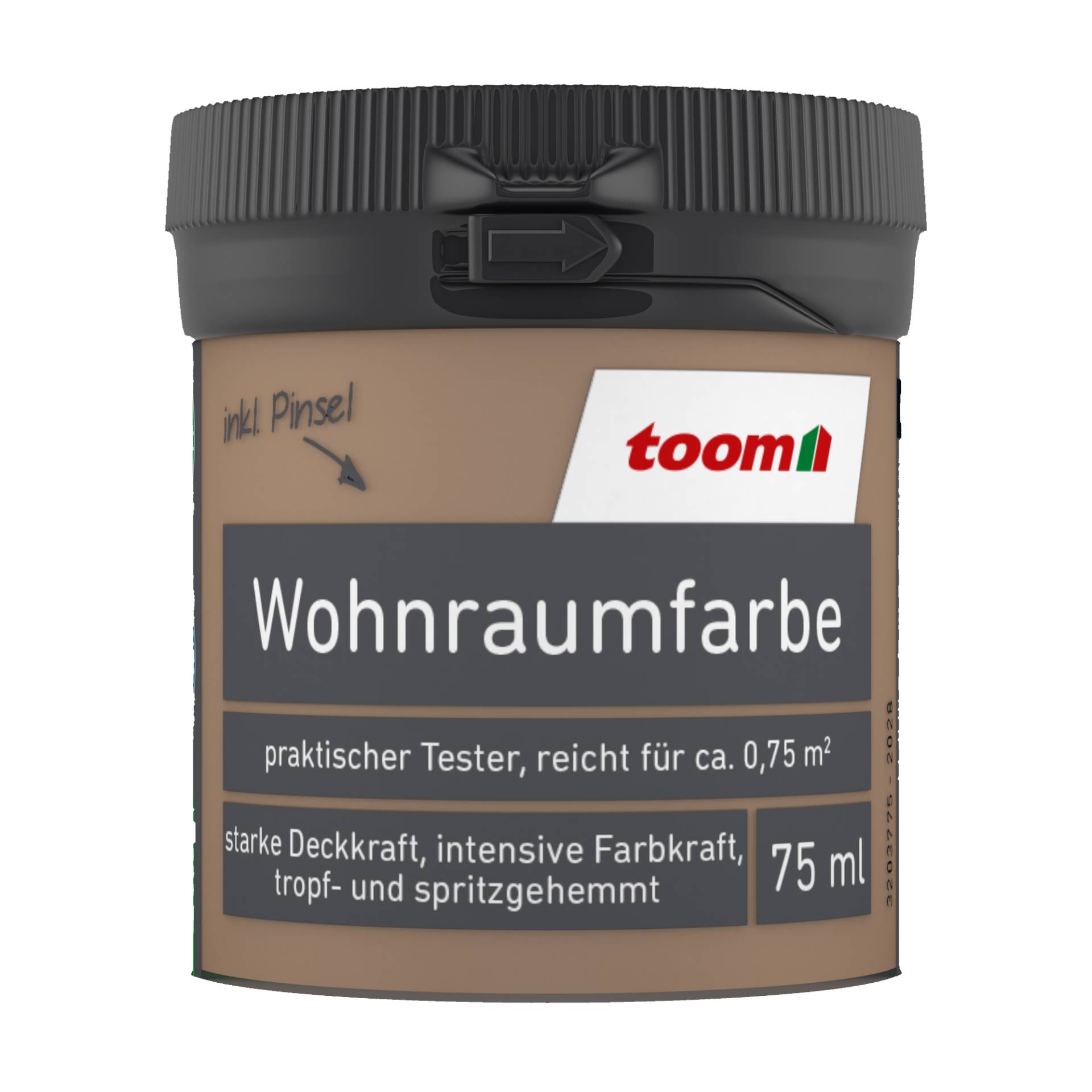 toom Wohnraumfarbe 'Toffee' braun matt 75 ml von toom