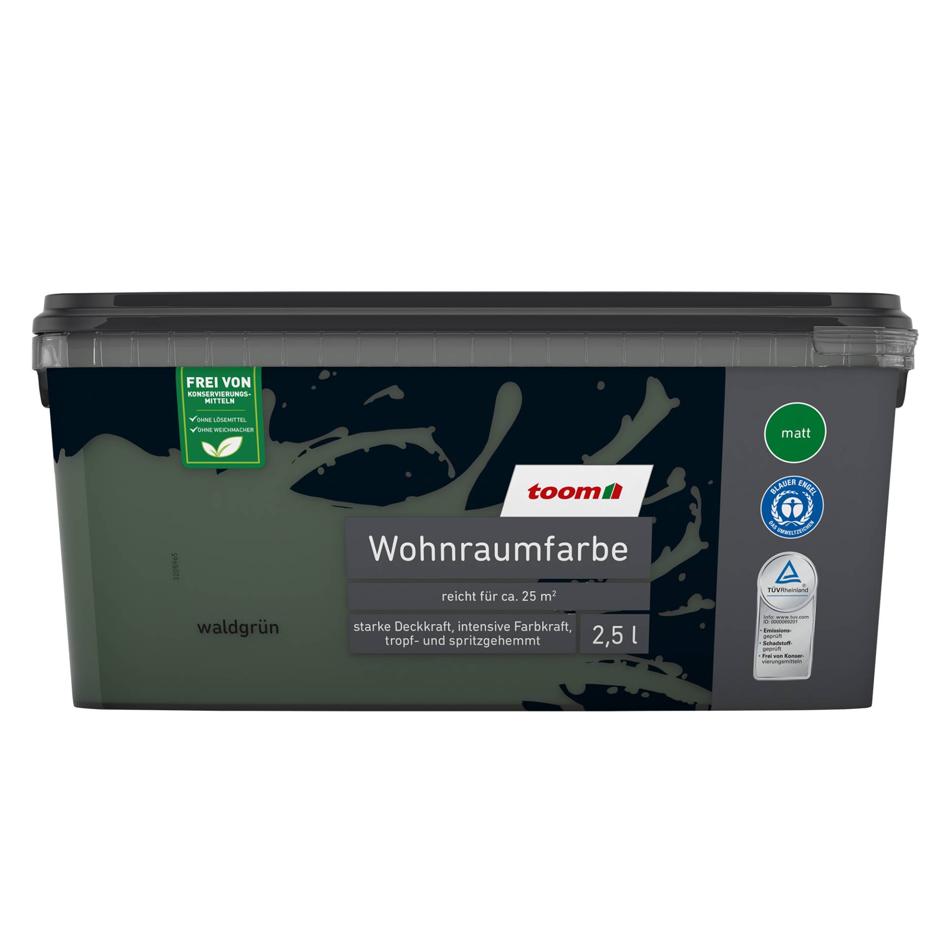 toom Wohnraumfarbe waldgrün matt 2,5 l von toom