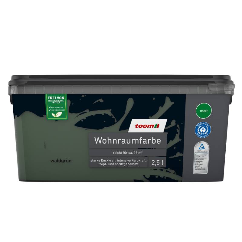 toom Wohnraumfarbe waldgrün matt 2,5 l toom Wohnraumfarbe waldgrün matt 2,5 l von toom