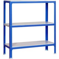 Proregal Wohnregal living koala metal mit 3 Fachböden HxBxT 90x100x30cm Fachlast 150kg Blau/Weiß - Blau von PROREGAL - ZERTIFIZIERTE QUALITÄTSPRODUKTE