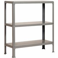 Proregal Wohnregal living koala metal mit 3 Fachböden HxBxT 90x80x30cm Fachlast 150kg Grau/Grau - Grau von PROREGAL - ZERTIFIZIERTE QUALITÄTSPRODUKTE