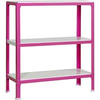 Proregal Wohnregal living koala metal mit 3 Fachböden HxBxT 90x80x30cm Fachlast 150kg Rosa/Weiß - Pink von PROREGAL - ZERTIFIZIERTE QUALITÄTSPRODUKTE