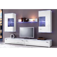 Höltkemeyer Wohnwand "Happy" Set besteht aus 2 Hängevitrinen, 2 Lowboards und 1 Wandregal von Höltkemeyer