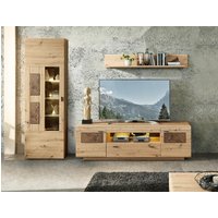 Wohnwand 3-tlg 270cm MADERA von Wohn-Concept Artisan Eiche / Hirnholz