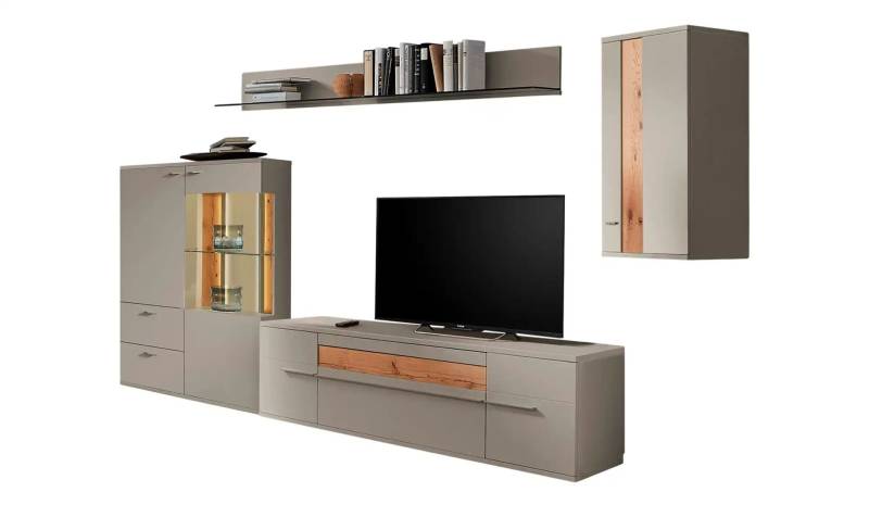 Wohnwand  Atlanta ¦ grau ¦ Maße (cm): B: 315 H: 201 T: 50.0 Kommoden & Sideboards > Wohnwände - Möbel Kraft